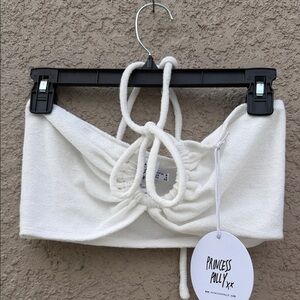 Princess Polly Ivory Tie-Back Top